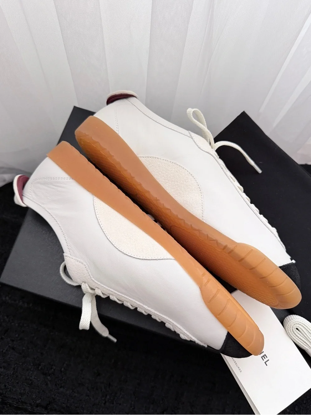 Auth BNIB Chanel CC Logo White Leather Suede Sneakers - Size 38